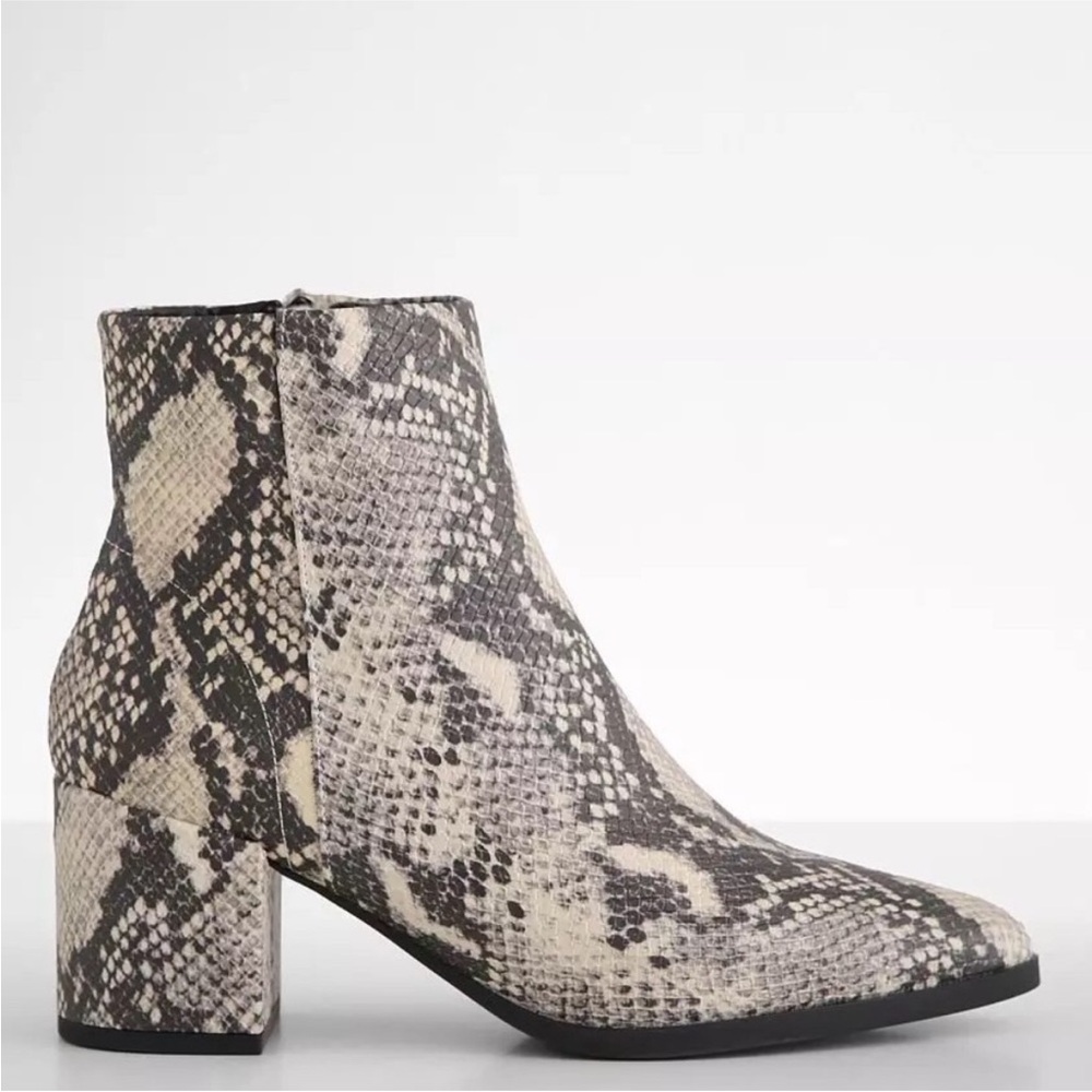 Madden Girl Snake Patterned Ankle Boots